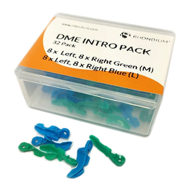 Rhondium Deep Margin Elevation / Cementing Wedges, Mixed, 32/Pk. Includes: 8 each - green medium