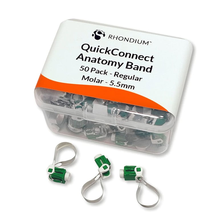 Rhondium QuickConnect Anatomy Band, Non-Tabbed, 5.5mm Large, 50/Pk