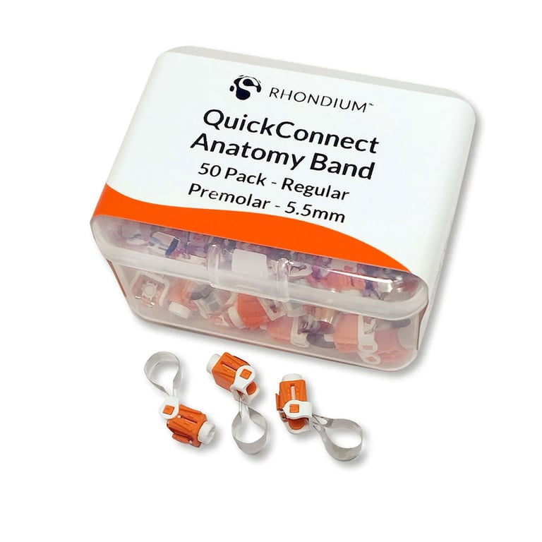 Rhondium QuickConnect Anatomy Band, Non-Tabbed, 5.5mm Small, 50/Pk