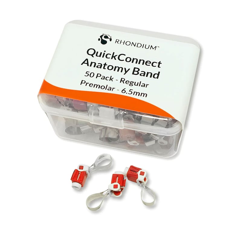 Rhondium QuickConnect Anatomy Band, Non-Tabbed, 6.5mm Small, 50/Pk