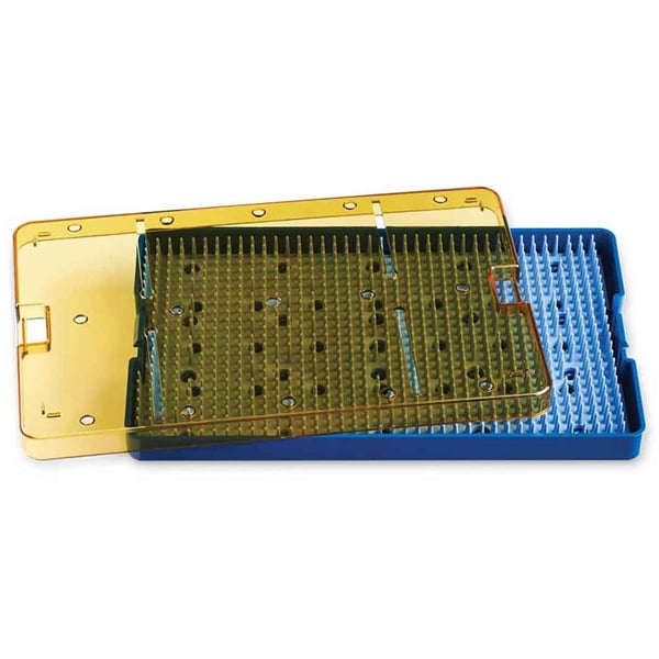 SteriBest Micro Instrument Tray - 10" x 6" x .75". Consists of Base, Lid, and Mat. Advanced design