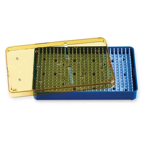 SteriBest Micro Instrument Tray - 7.5" x 4" x 0.75". Consists of Base, Lid, and Mat. Advanced