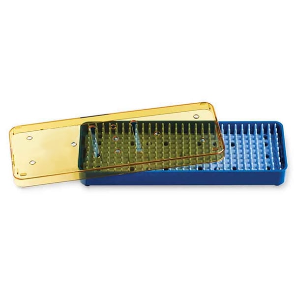 SteriBest Micro Instrument Tray - 6" x 2.5" x 0.75". Consists of Base, Lid, and Mat. Advanced