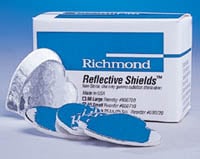 Reflective Shields small cotton roll substitute with reflective backing, box of 50 cotton roll
