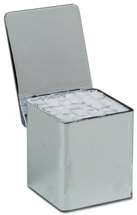 Tiltop Chrome Dispenser with #4 (Medium Small) Cotton Pellets