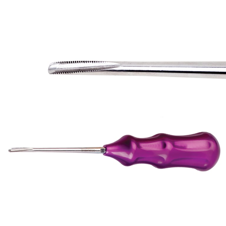 Eaz Out 3.0mm Stainless Steel Luxator, Straight, Purple, 1/Pk. Designed to reduce trauma to soft