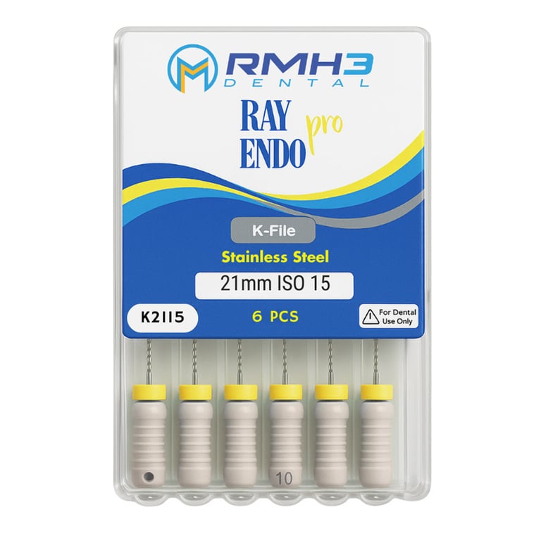 RayEndo Pro K-Files, 21mm, #15, 6/Box