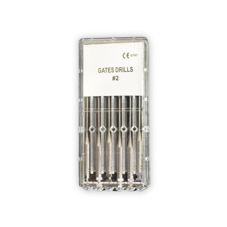 RayEndo Pro Gated Drills, 32mm, #2, 6/box. High-quality precision endodontic tools designed