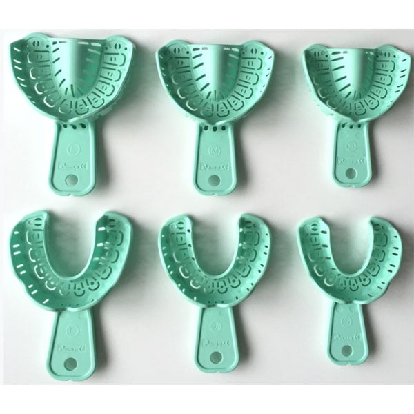 RMH3 Dental Disposable Implant Impression Tray, Pack of Small Upper and Lower. Set of 6
