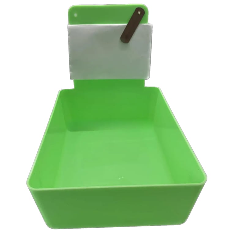 RMH3 Dental Work Pan with Clip Holder, 7" x 5" x 2-1/2", Green, 12/Box