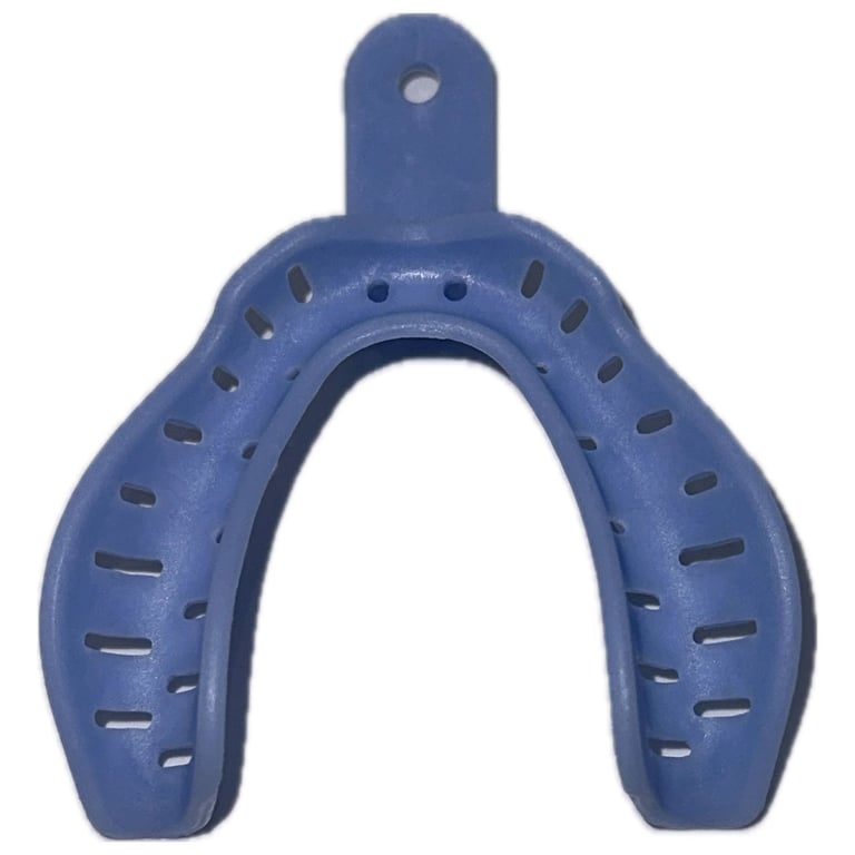RMH3 Dental Disposable Anodontia #4 Lower Medium Perforated Impression Trays, 12/Pk. Adhesive