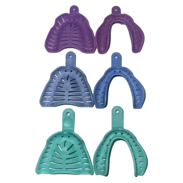 RMH3 Dental Disposable Anodontia #1-6 Assorted Impression Tray, 12/Pk. Includes 2 of each size