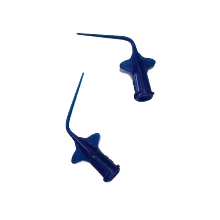 RMH3 Dental Disposable Endo Curved Applicator Tips, Blue, 25/Pk. Inner diameter: 0.18-0.25 mm