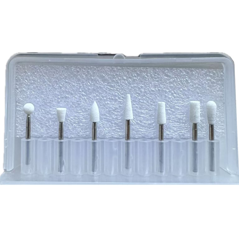 RMH3 Dental FG Aluminum Oxide White Finishing Stones, Assorted, 7/Pk. Includes: CY2, RD2, TC1
