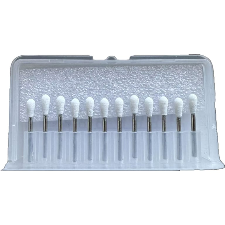 RMH3 Dental FG Aluminum Oxide White Finishing Stones, RD2, 12/Pk. Designed for fine finishing on