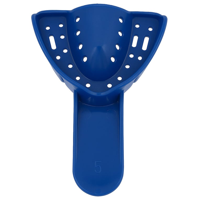 RMH3 Dental #5 Disposable Small Perforated Plastic Impression Tray, Upper Full-Arch, 12/Pk. Dark