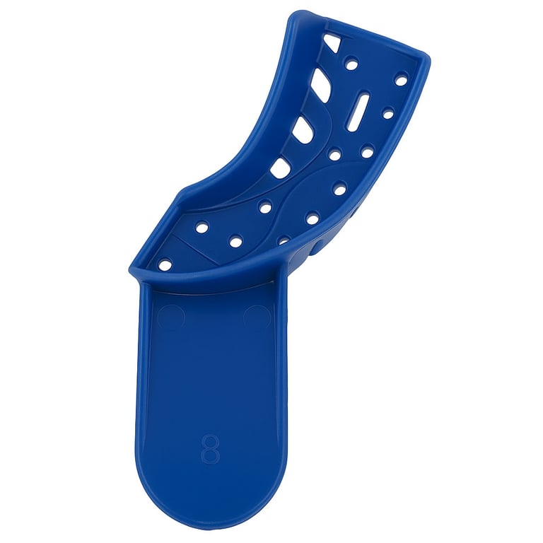 RMH3 Dental #8 Disposable Perforated Plastic Impression Tray, Upper Left/Lower Right, 12/Pk. Dark