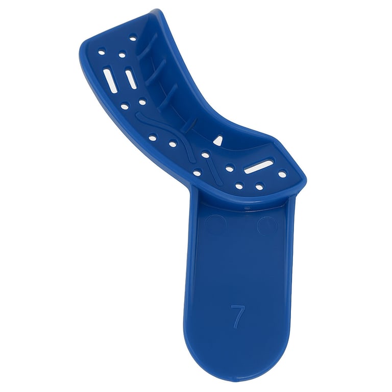 RMH3 Dental #7 Disposable Perforated Plastic Impression Tray, Upper Right/Lower Left, 12/Pk. Dark