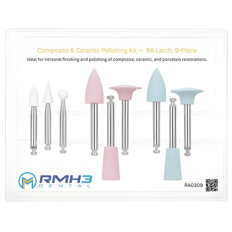 RMH3 Dental 9-Piece Composite Polishing Kit, 1/Pk. Includes multi-shape finishers engineered