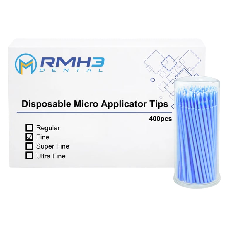 RMH3 Dental Disposable Micro Applicator, 2.0mm, Fine, Blue, 400/Pk. Delivers precision placement