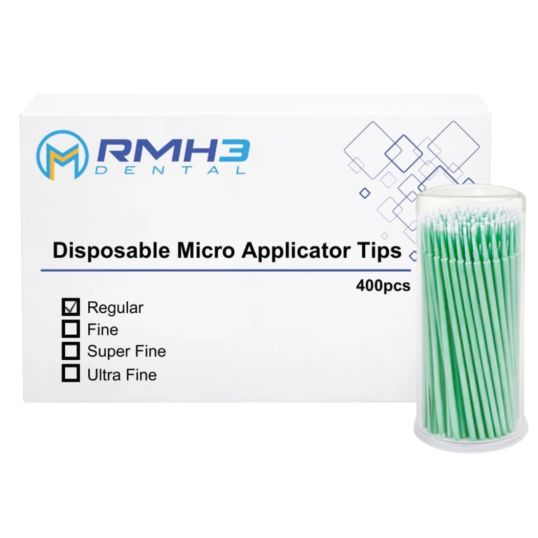 RMH3 Dental Disposable Micro Applicator, 2.5mm, Regular, Green, 400/Pk. Delivers precision
