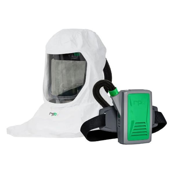 T-Link PAPR Respirator Kit includes: 17-712 Tychem QC Hood, Bump Cap Assembly, 03-801 PX5 PAPR