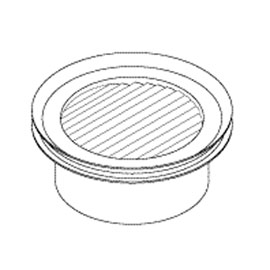 RPI Air Filter Element for Dental-EZ/Custom Air/Ramvac. 2.25" OD x 1.00" H. 25 micron polyester