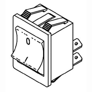 RPI Power Switch for Tuttnauer OEM 01910172, 483311-2, 015-0650-03. Rocker switch (On-Off)