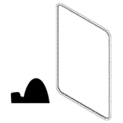 RPI Door Gasket White Silicone for Rectangular 24"x36" Door. Size: 39.50" OD. Fits Amsco/Steris