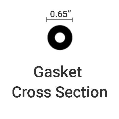 RPI Door Gasket Blue Silicone for Rectangular 21