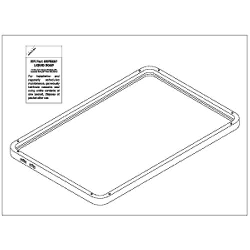 RPI Statim 5000 Cassette Seal, Black Silicone, 7-3/4 x 15-3/4. Seal should be lubricated every 30