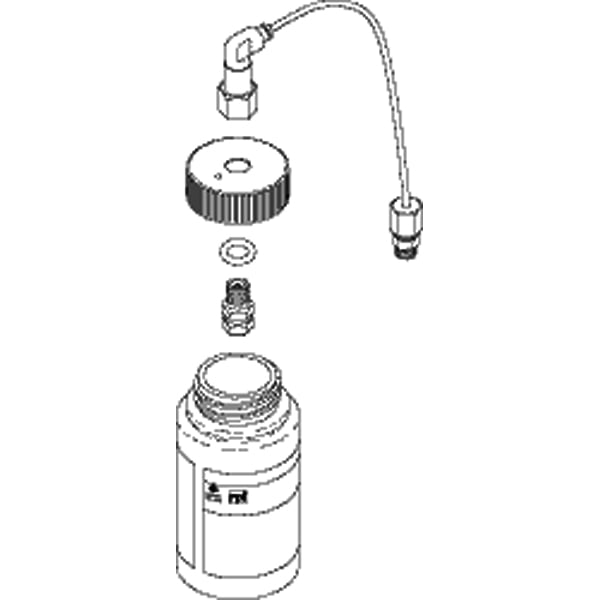 RPI Pump Tester Bottle Kit, Use to Test Pump. Kit Includes: Union Fitting (Compress-Align 1/8")