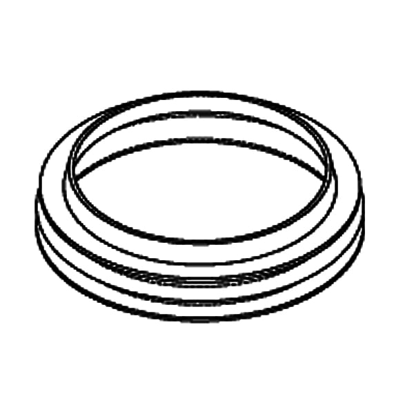 RPI 6" Water Reservoir Gasket, Round Bellows Style, Black Silicone, 1/Pk. Fits: Water Reservoir