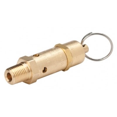RPI Safety Valve (40 PSI) for Tuttnauer Autoclaves & Sterilizers. Brass material body, 1/4" MPT