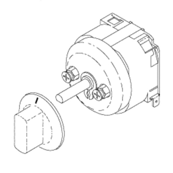 RPI Timer for Autoclave and Sterilizers. 60 Minutes, Bell Alert, 16A @ 250VAC; SPST. Shaft: 6 mm
