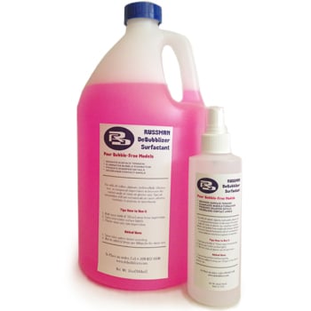 Russman DeBubblizer Surfactant 1 Gallon with 8 oz. empty spray bottle. Chemically designed