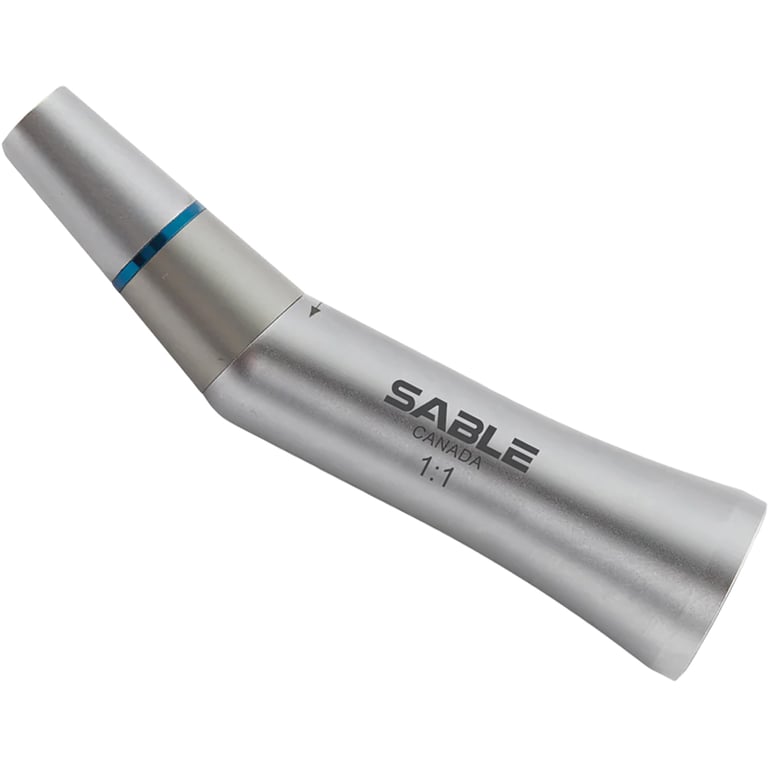 Sable 1:1 Ball Bearing Contra Angle w/Internal Air and Water, 40,000 RPM - ISO E-type. Compatible