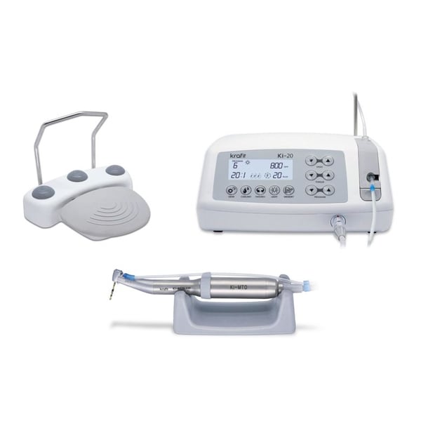 Krafit Ki-20 Optic - Brushless Implant Motor. Complete Set with Control Unit (Ki-20), 20:1 Contra