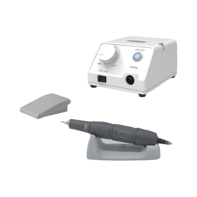 Marathon Escort III Brush Control Box w/ SFP-27 Footswitch, H37L1 Handpiece, and Handpiece Stand