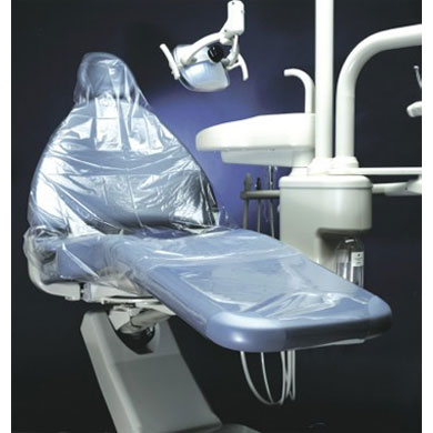 Safe-Dent 29" x 80" Full Chair Sleeves, Clear Plastic, 125/Roll. Easy dispenser roll, perforated
