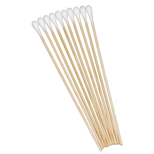 Safe-Dent 6" Cotton Tip Applicators 10000/Box. Non-Sterile, Wood shaft applicators with one