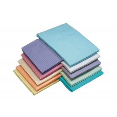 Safe-Dent Patient Bibs MINT GREEN 13" x 18" 2-Ply Paper/1-Ply Poly 500/Cs. Plain Rectangle