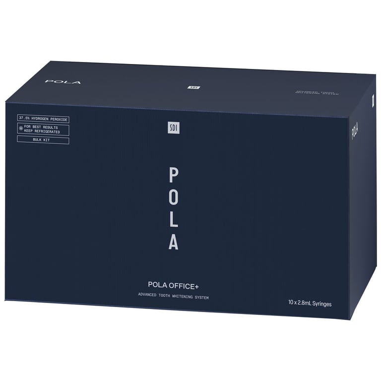 Pola Office+ 37.5% Hydrogen Peroxide In-Office Whitening Bulk Kit. Includes: 10 x 2.8mL syringes