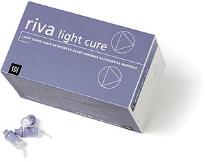 Riva Light Cure A3, 50 Capsule Refill - Resin Reinforced Glass Ionomer, Box of 50 Capsules