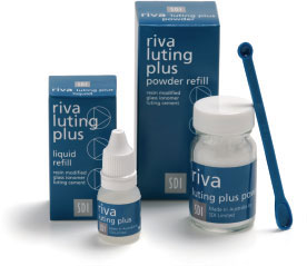 Riva Luting Plus Kit, Self-Curing Resin Modified Glass-Ionomer luting material With Fluoride