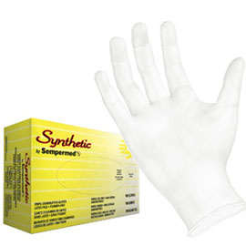 Sempermed SemperCare Synthetic Vinyl Exam Gloves X-LARGE Powder Free 100/Bx. Ambidextrous gloves