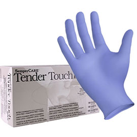 Tender Touch Nitrile Gloves X-LARGE 180/Bx. Powde