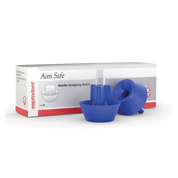 Aim Safe Needle Recapping Device, 5/Pk. Rubber Countertop Needle Stick Protector. Autoclavable