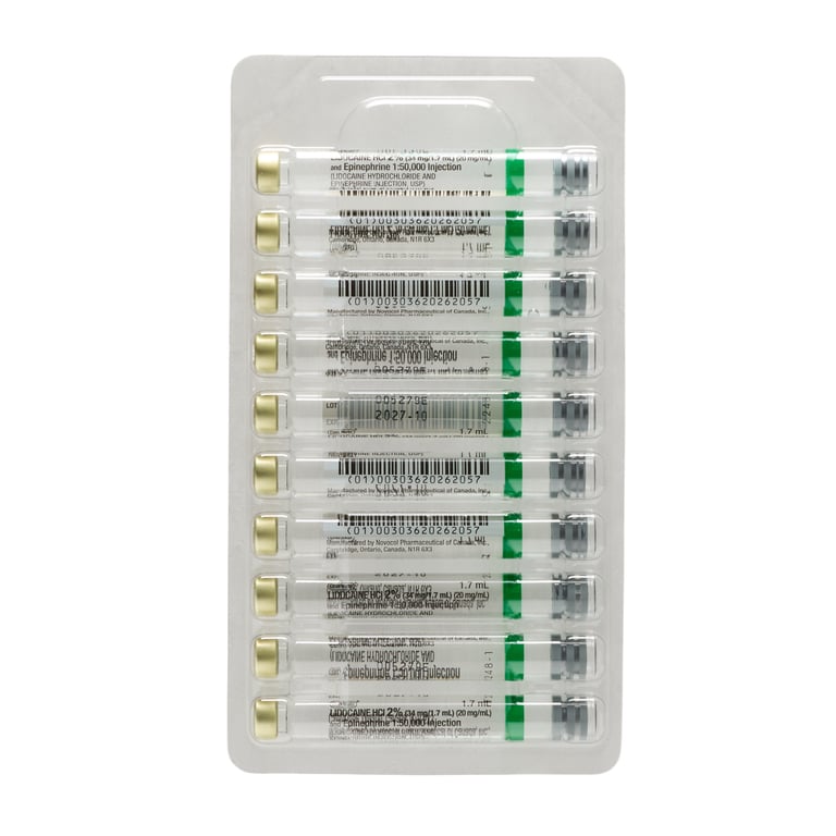 Cook-Waite Lidocaine HCL 2% with Epinephrine 1:50