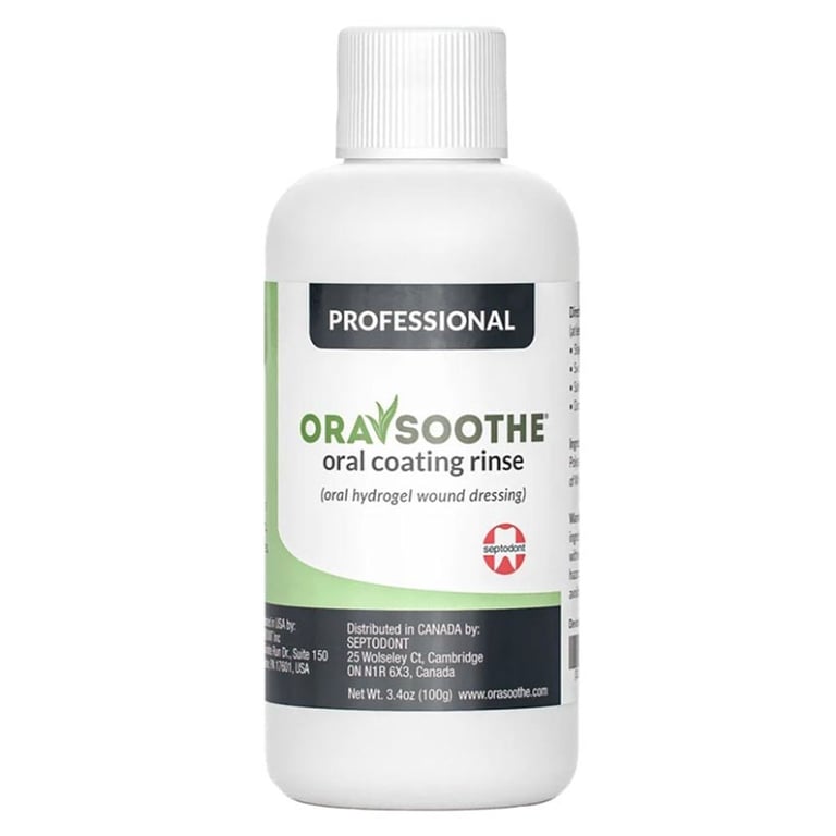 ORASOOTHE Oral Coating Rinse, Professional, 3.4 oz Bottle, 1/Pk. Perfect for managing pain